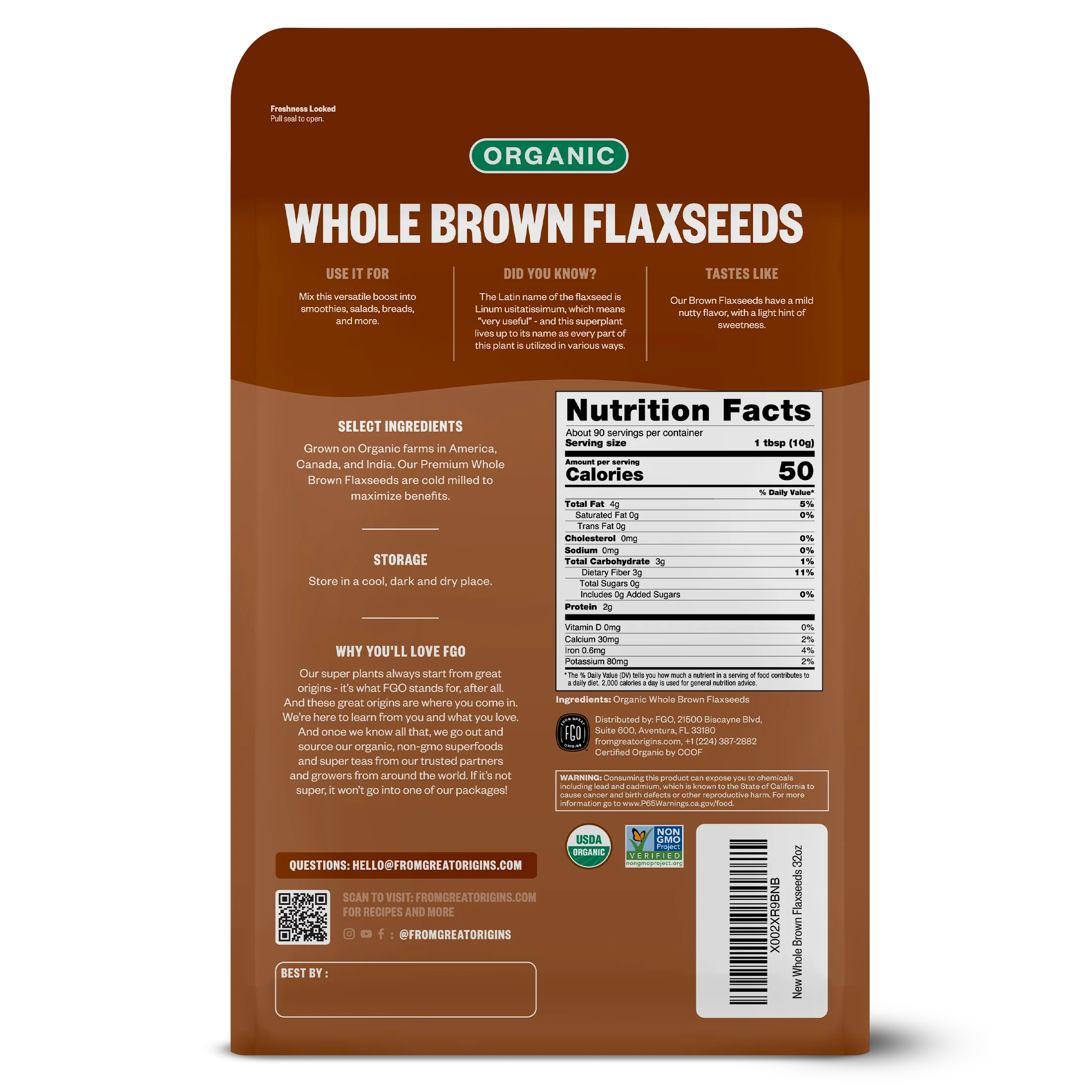 Brown Flax Seed - Whole - Image 2