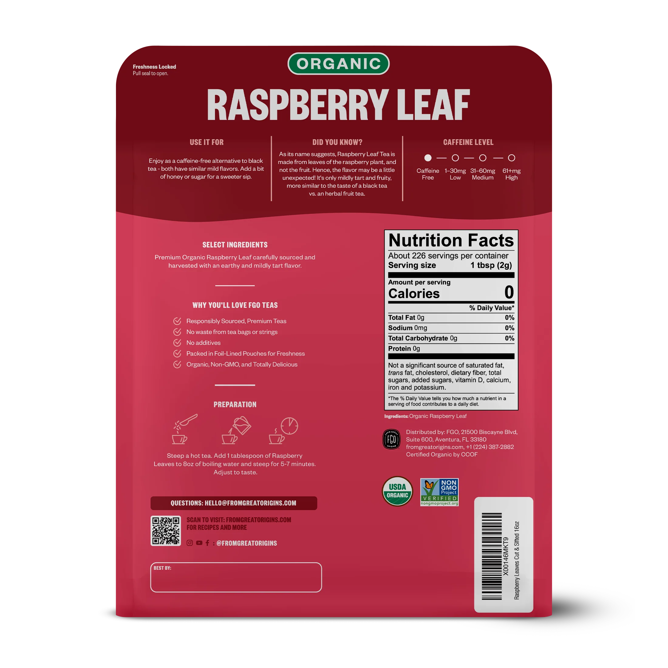 Raspberry Leaf - Cut & Sifted - Image 2