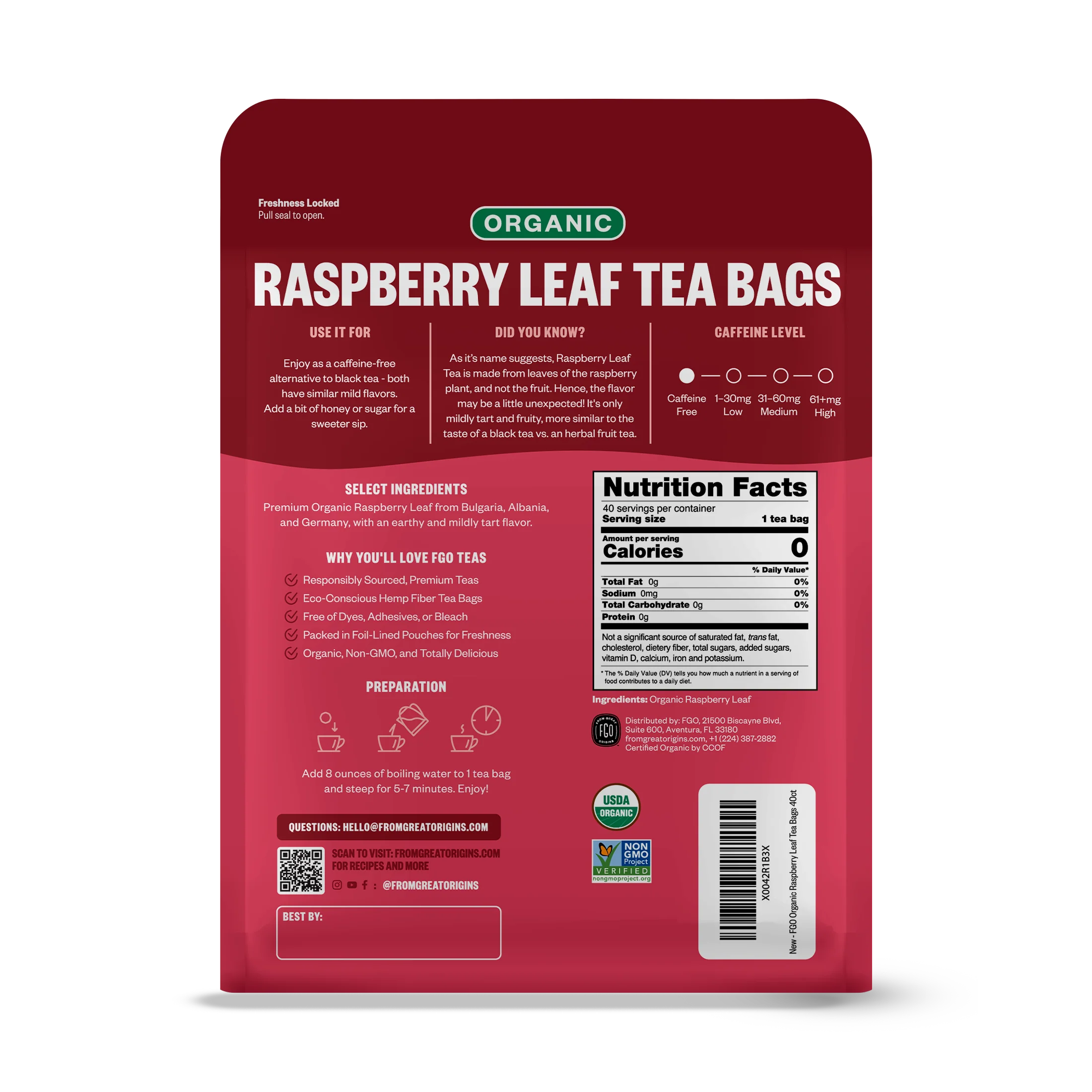 Raspberry Leaf Tea Bags - Image 8