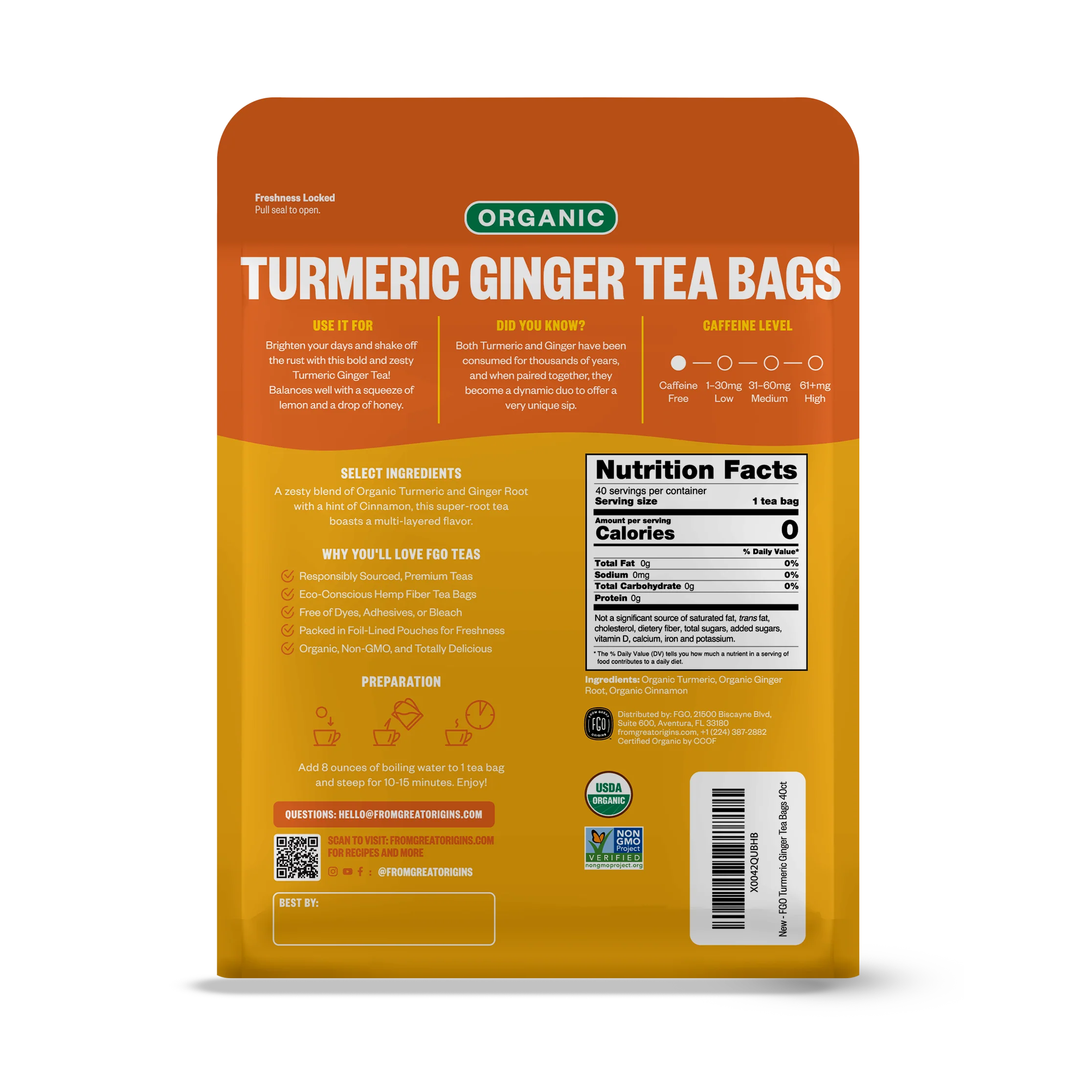 Turmeric Ginger Tea Bags - Image 4